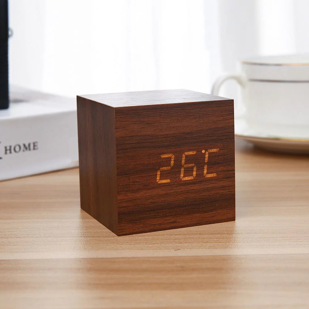 Wooden Minimalist Table Clock