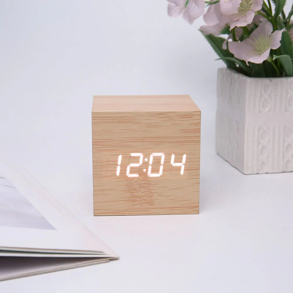 Wooden Minimalist Table Clock